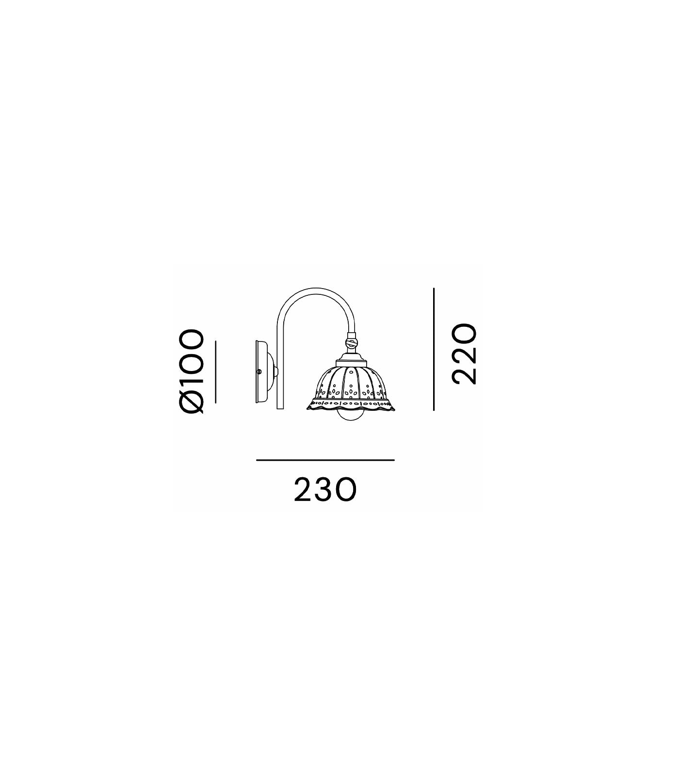 Anita Curve II Wall Light Pre Aged & White - IL.061.19.OC