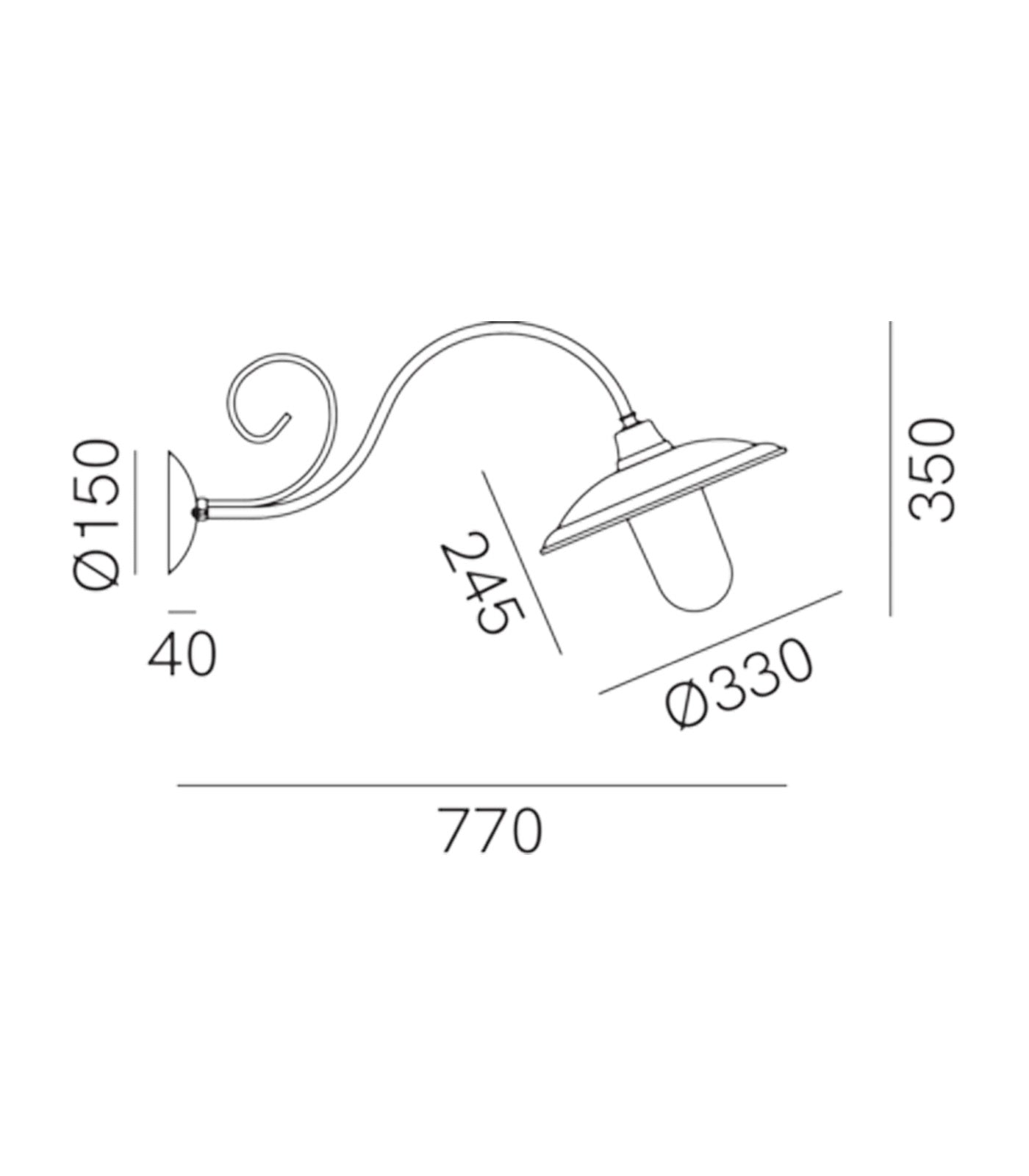 Barchessa Outdoor Wall Light Antique Brass & Antique Copper - IL.220.26.ORT