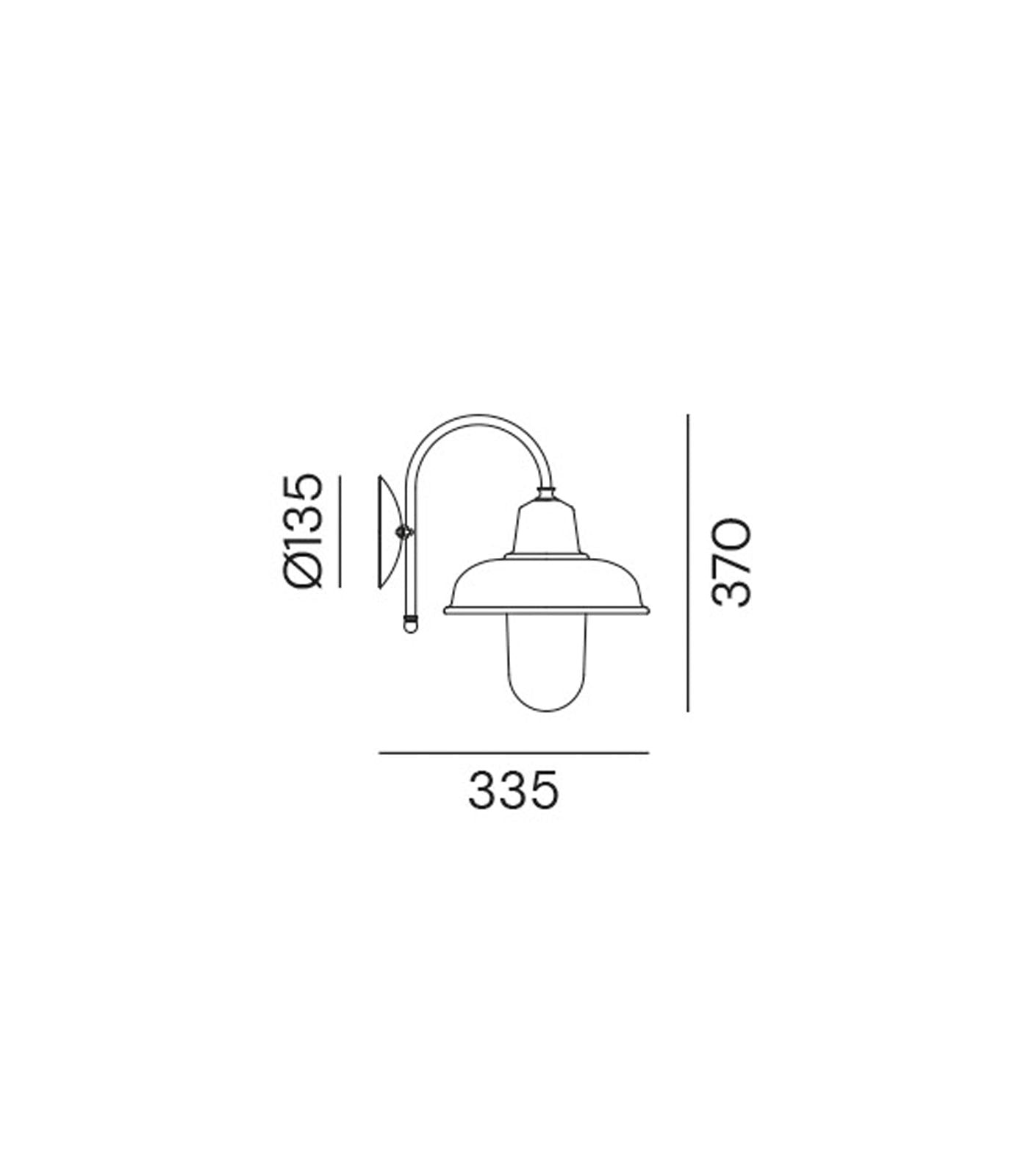 Contrada Curve Outdoor Wall Light Frosted - IL.243.26.ORB