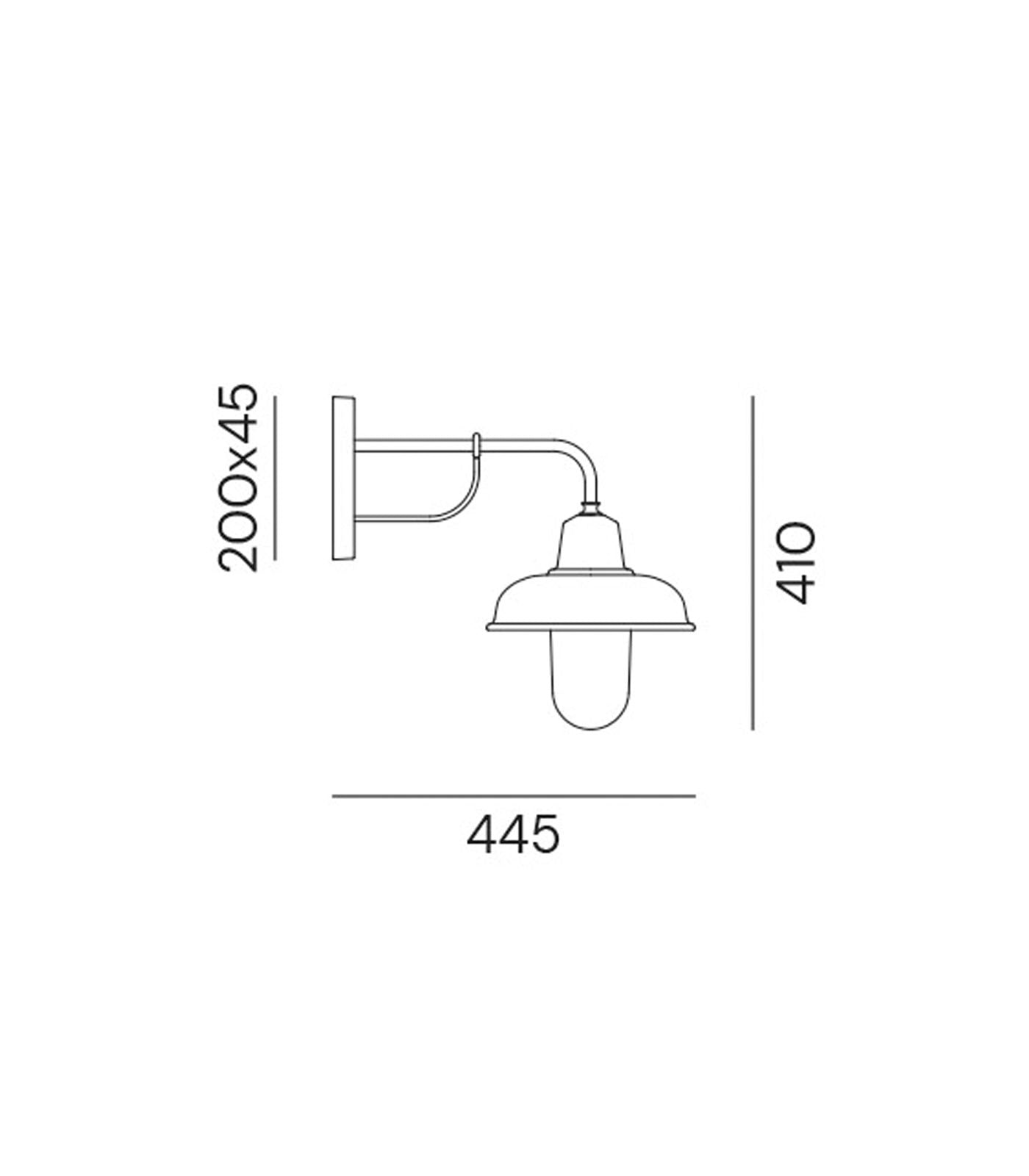Contrada Straight Outdoor Wall Light Transparent - IL.243.25.ORT