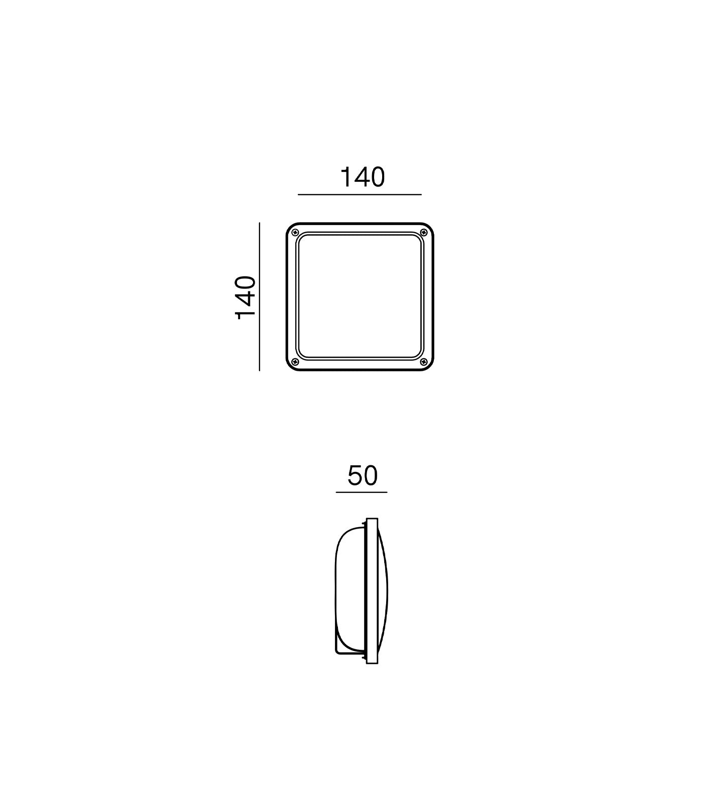 Marina Square Step Light Antique Brass - IL.247.70.OO