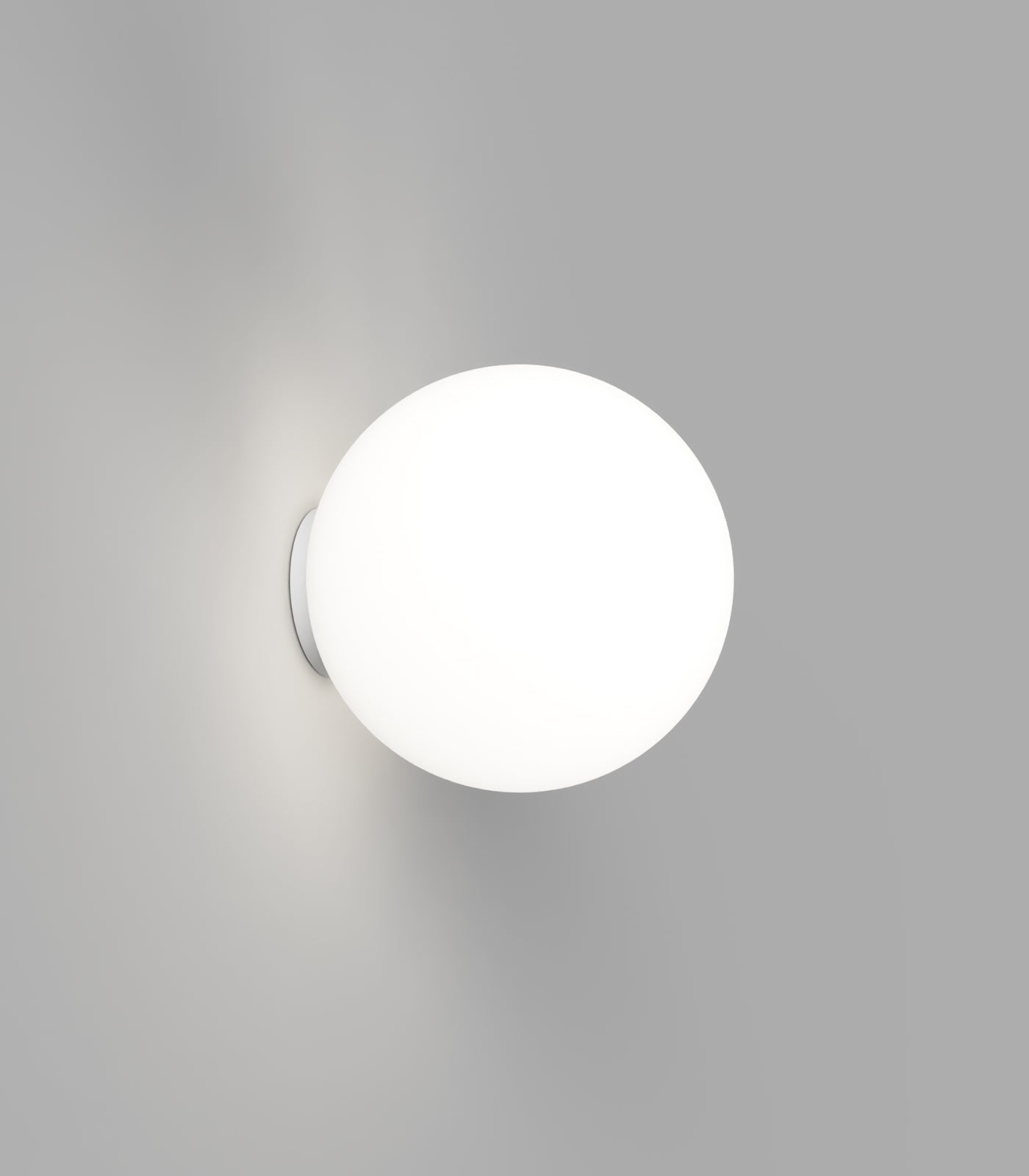 Orb Mirror Medium 120mm Wall Light Chrome - LR.i01.54M.CH + LR.A03.M.WH