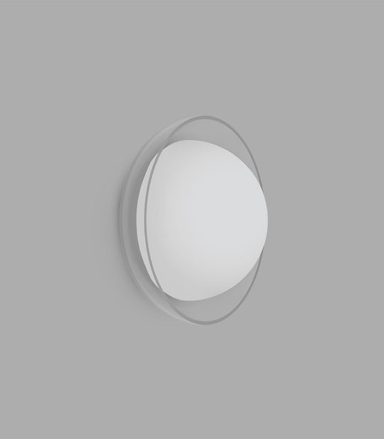 Dome Artisan Bathroom Vanity Light Clear & White - LR.i01.54f.M.CL + LR.i01.54M.WH + LR.A03.DM.WH