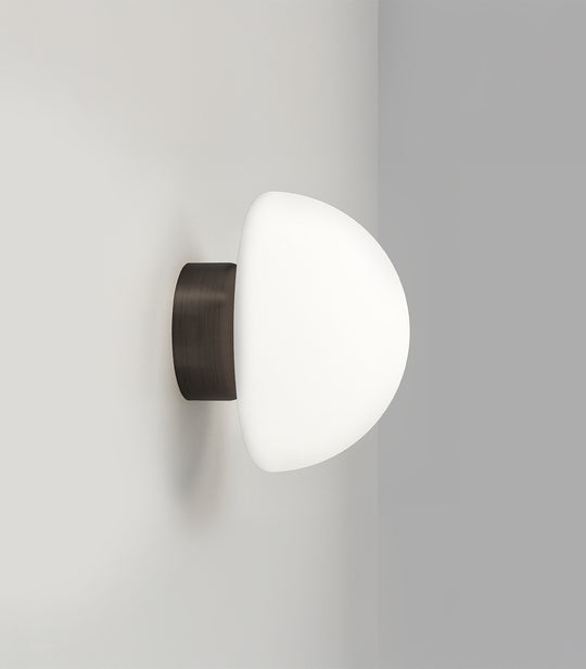 Dome Deco Bathroom Vanity Light White & Iron - LR.i01.54d.IRN + LR.A03.DM.WH