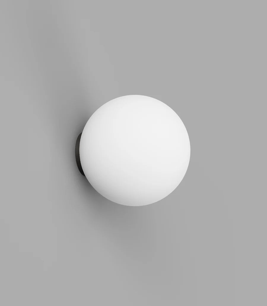 Orb Mirror Medium Wall Light Iron & Satin White - LR.i01.54M.IRN + LR.A03.M.WH