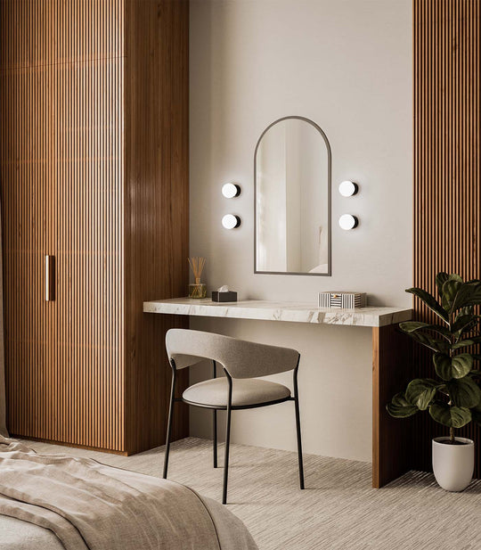 Orb Deco Medium Bathroom Vanity Light White & Old Brass - LR.i01.54d.OB + LR.A03.M.WH