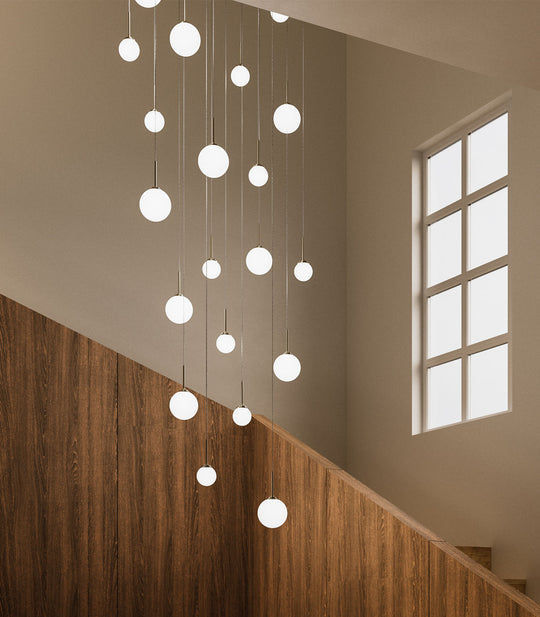 Pico Orb Small LED Pendant Light 4W 2700K White & Old Brass - LR.i02.30.OB + LR.A03.S.WH