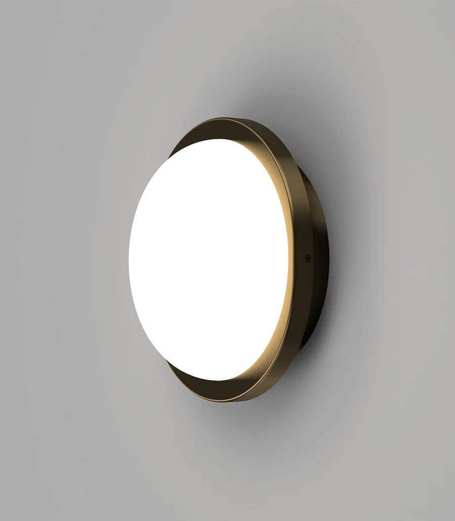 Bode Round LED Wall Light 10W 2700K Old Brass & White - LR.i01.85.RND.OB