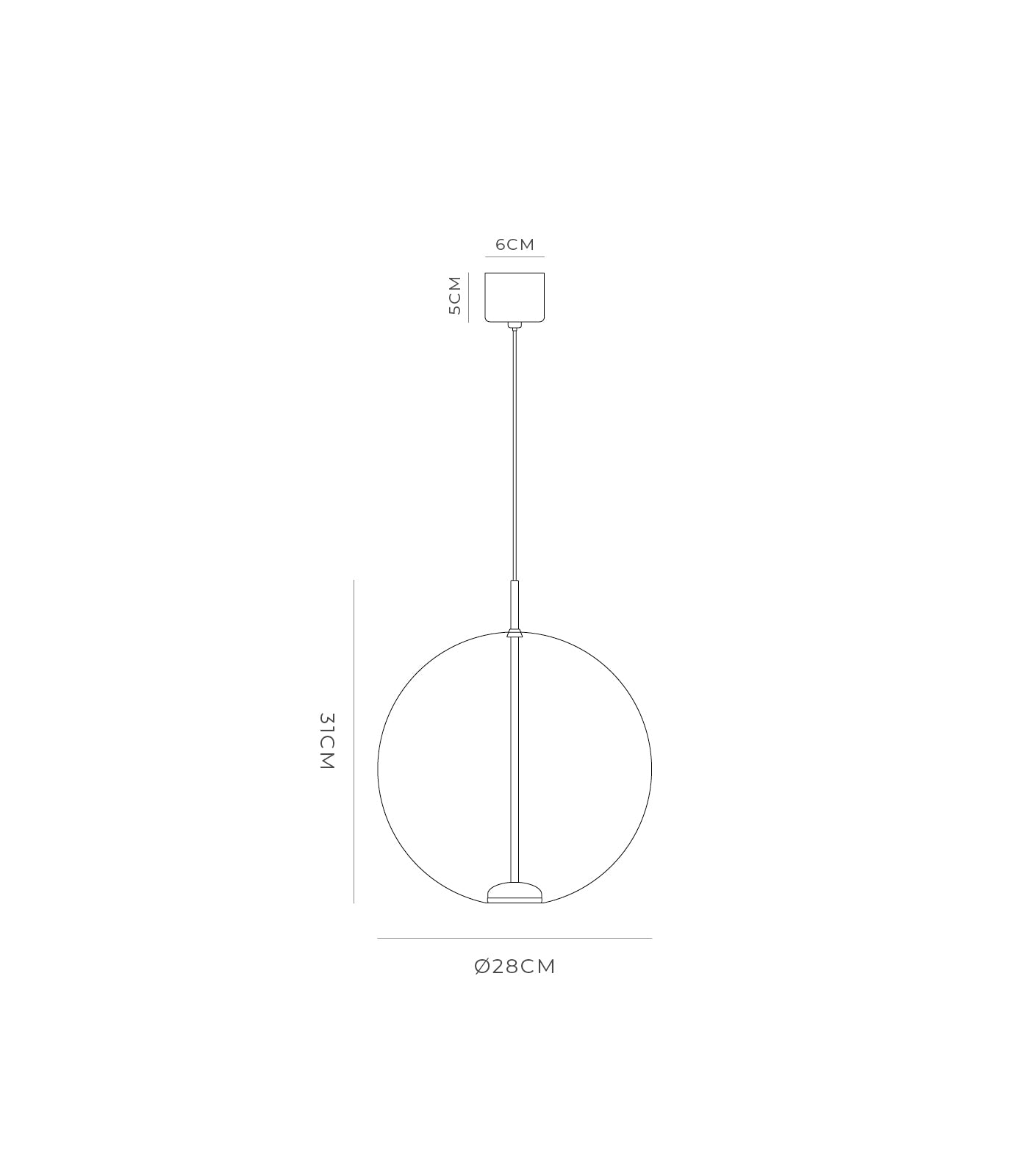 Orb Air  Large LED Pendant Light Old Brass & Clear 4W Warm White - LR.i02.56.280CL.OB