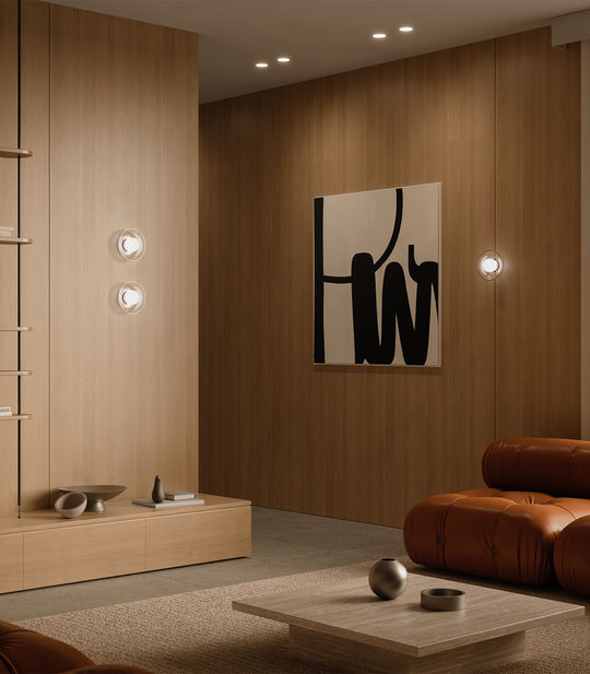 Orb Artisan Medium Bathroom Vanity Light Clear & White - LR.i01.54f.M.CL + LR.i01.54M.WH + LR.A03.M.WH
