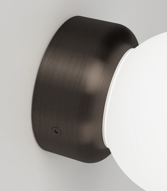 Orb Deco Medium Bathroom Vanity Light White & Iron - LR.i01.54d.IRN + LR.A03.M.WH