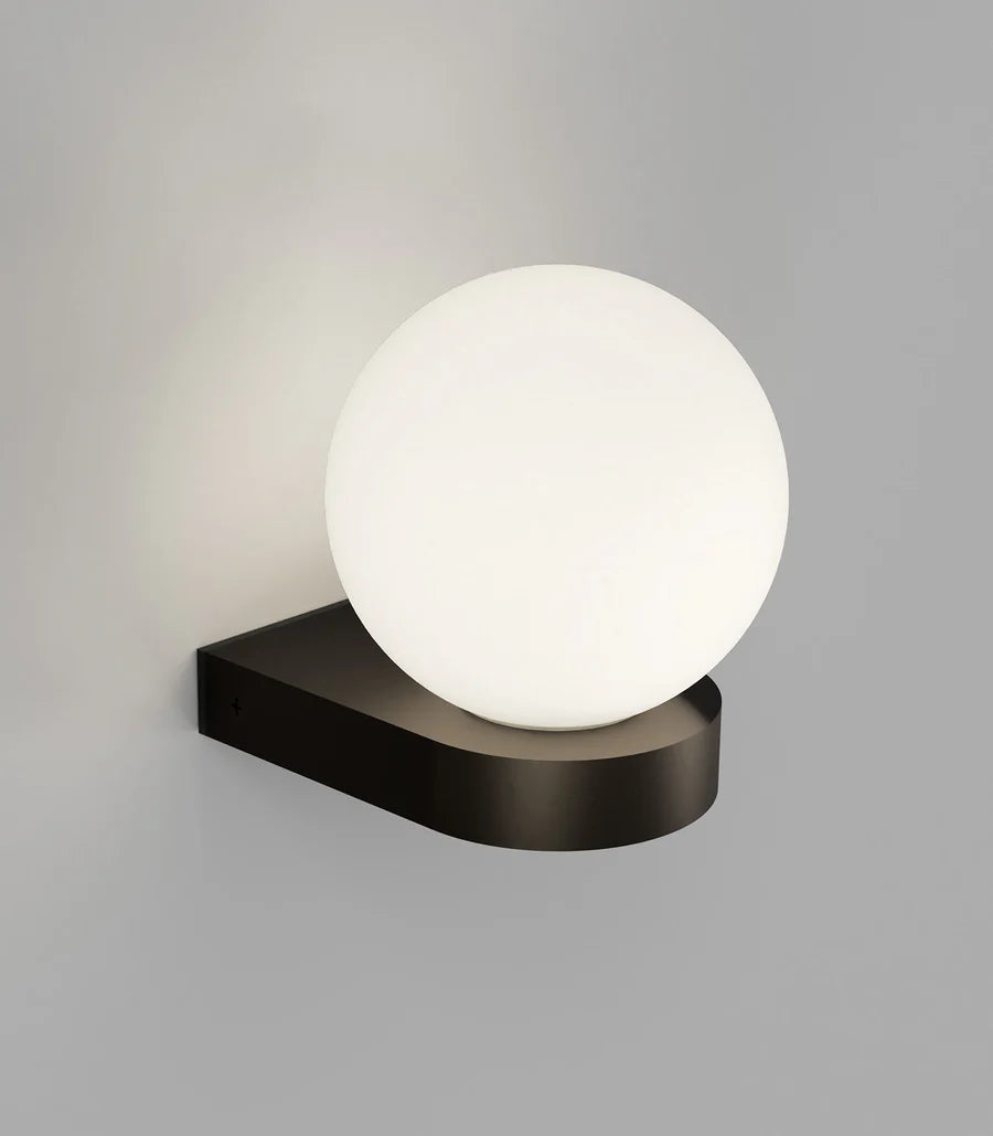 Orb Ledge Medium Wall Light Old Bronze & White - LR.E01.54.DB + LR.A03.M.WH