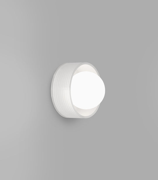 Orb Sur Ribbed Bathroom Vanity Light White - LR.i01.54e.R.WH + LR.i01.54M.WH + LR.A03.S.WH