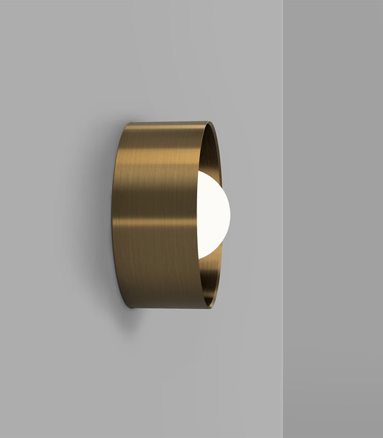 Orb Sur Small Bathroom Vanity Light White & Old Brass - LR.i01.54e.L.OB + LR.i01.54M.OB + LR.A03.S.WH