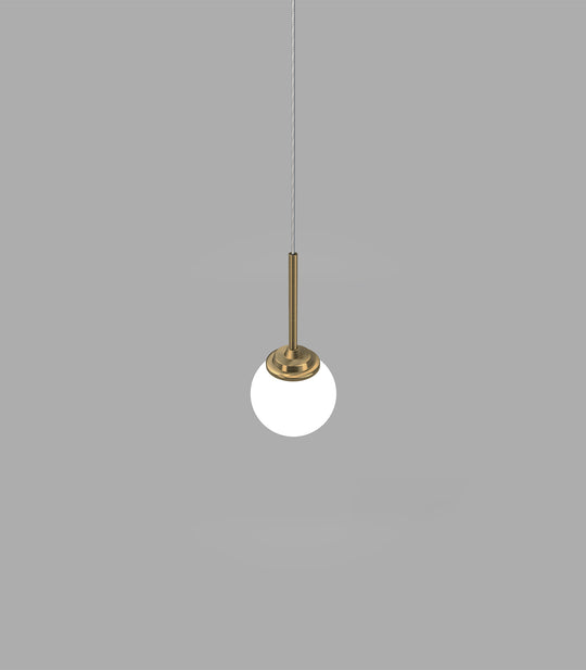 Pico Orb Small LED Pendant Light 4W 2700K White & Old Brass - LR.i02.30.OB + LR.A03.S.WH