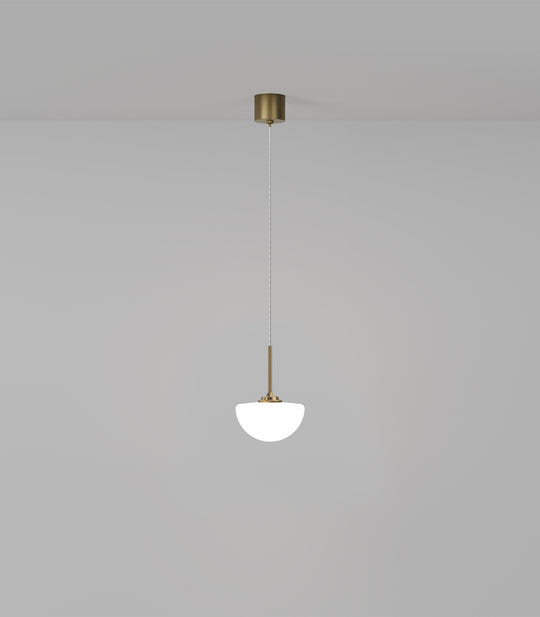 Pico Dome LED Pendant Light 4W 2700K White & Old Brass - LR.i02.30.OB + LR.A03.DM.WH