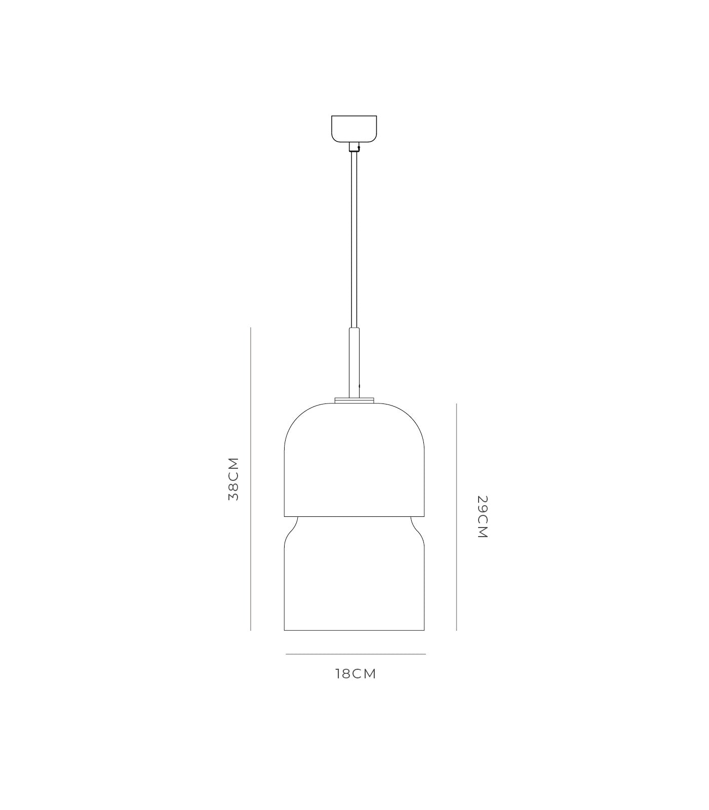 Stak Pendant Light Smoke & White - LR.i02.65.T.SM + LR.i02.65.B.WH + LR.i02.65.SSP