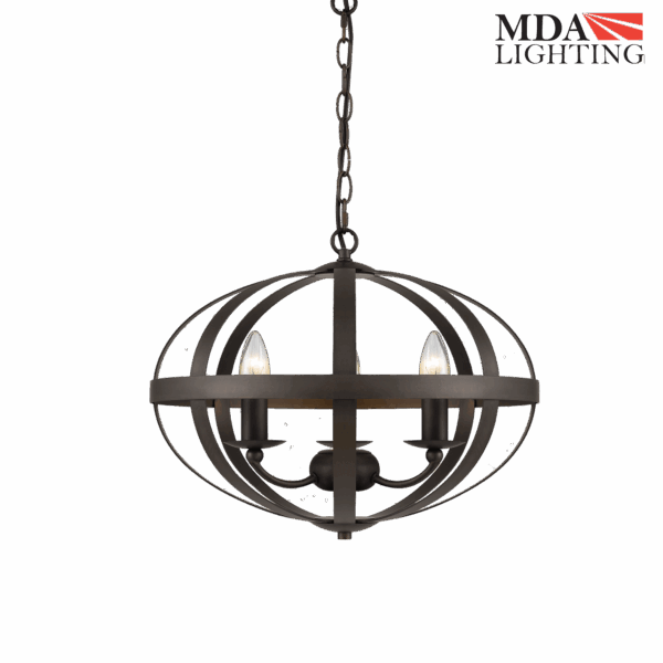 Lincon 3 Light Pendant Weathered Iron - MDALIN3WI