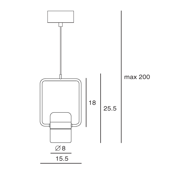 Ling Vertical Pendant White & Brass - SE S/LING/V/WH/BR