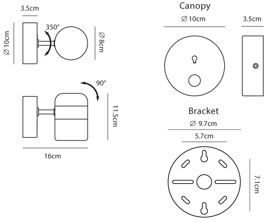 Ling Wall Light 6W 3000K White & Sand Gold - SE A/LING/WHITE/GOLD