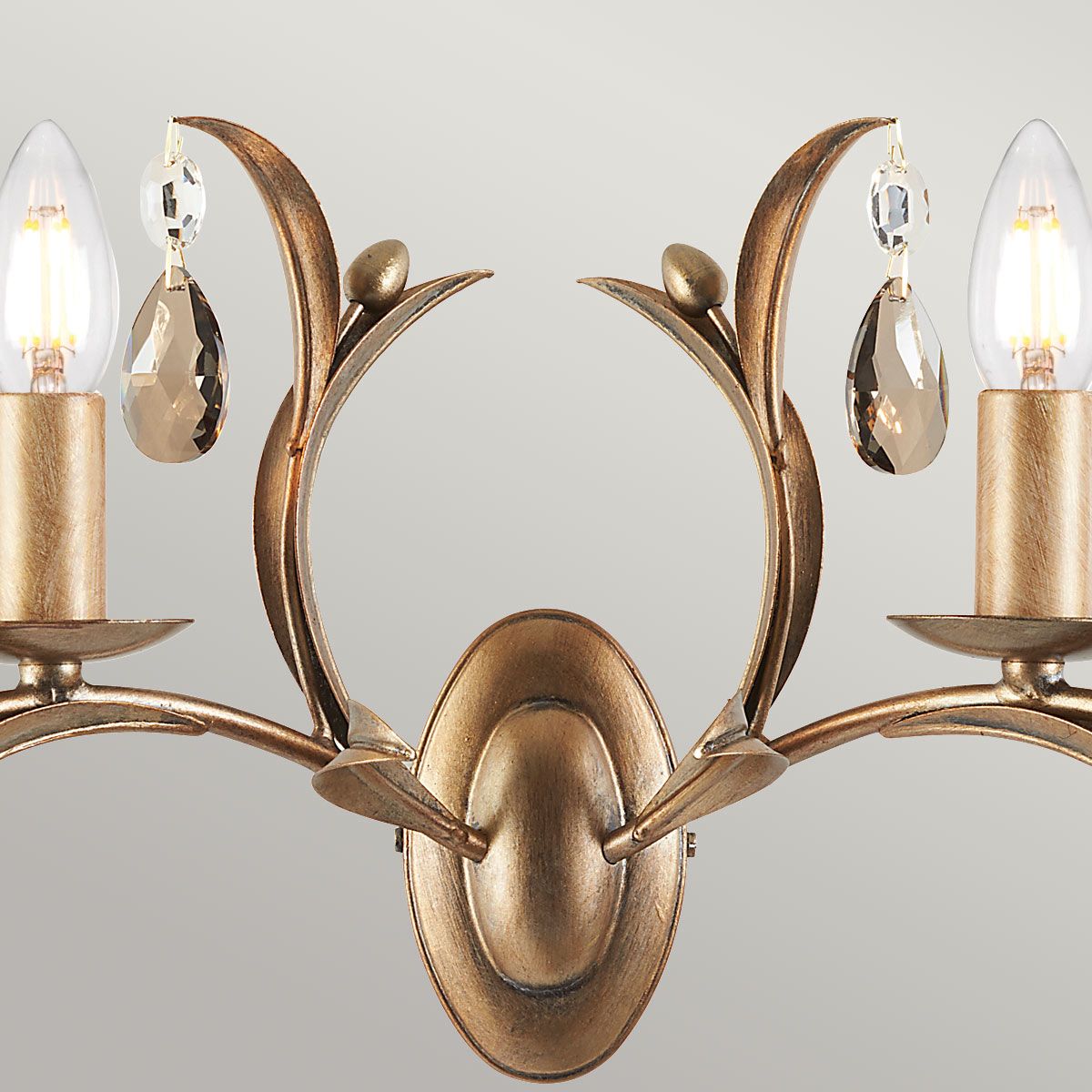 Lily 2 Light Wall Light Bronze Patina - LL2-ANT-BRZ