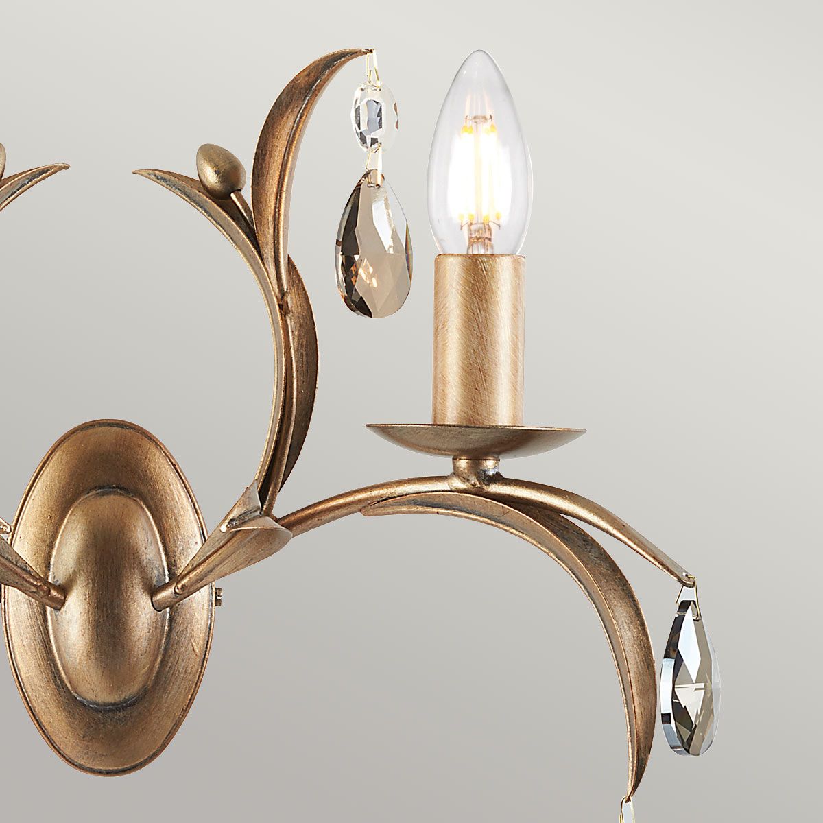 Lily 2 Light Wall Light Bronze Patina - LL2-ANT-BRZ