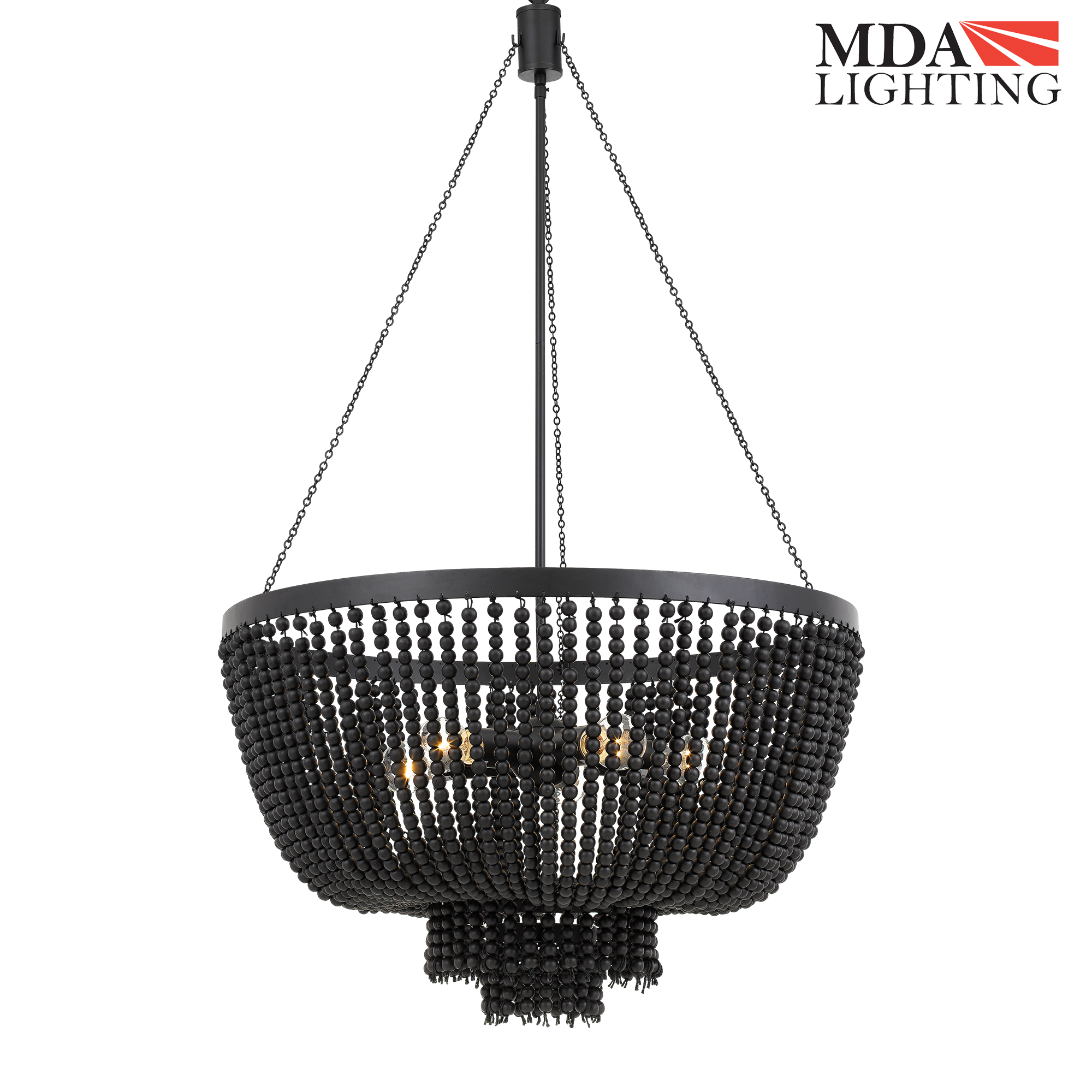 Maddisson 5 Light Pendant Black - MDAMAD5BK