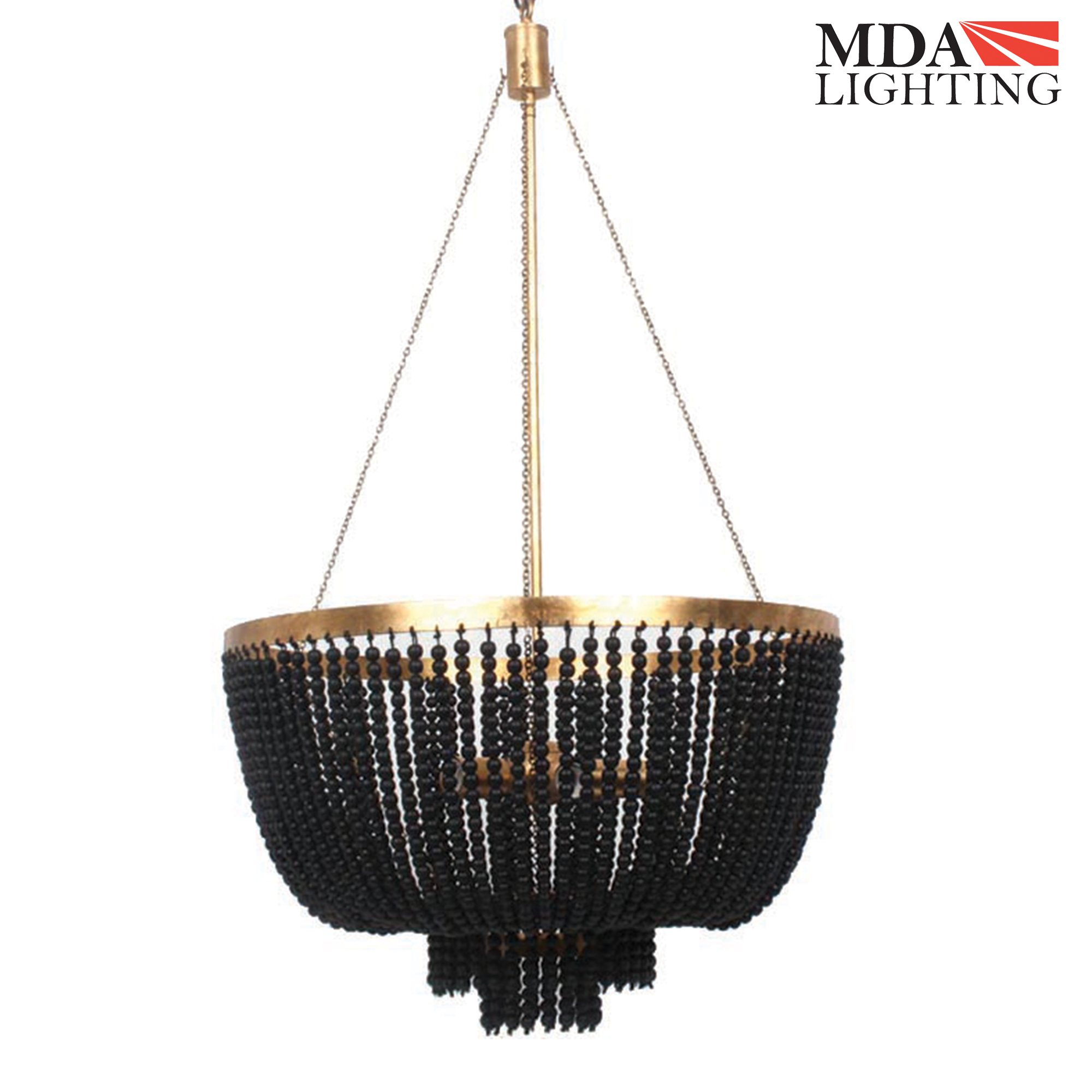 Maddisson 5 Light Pendant Black & Gold - MDAMAD5BKGD