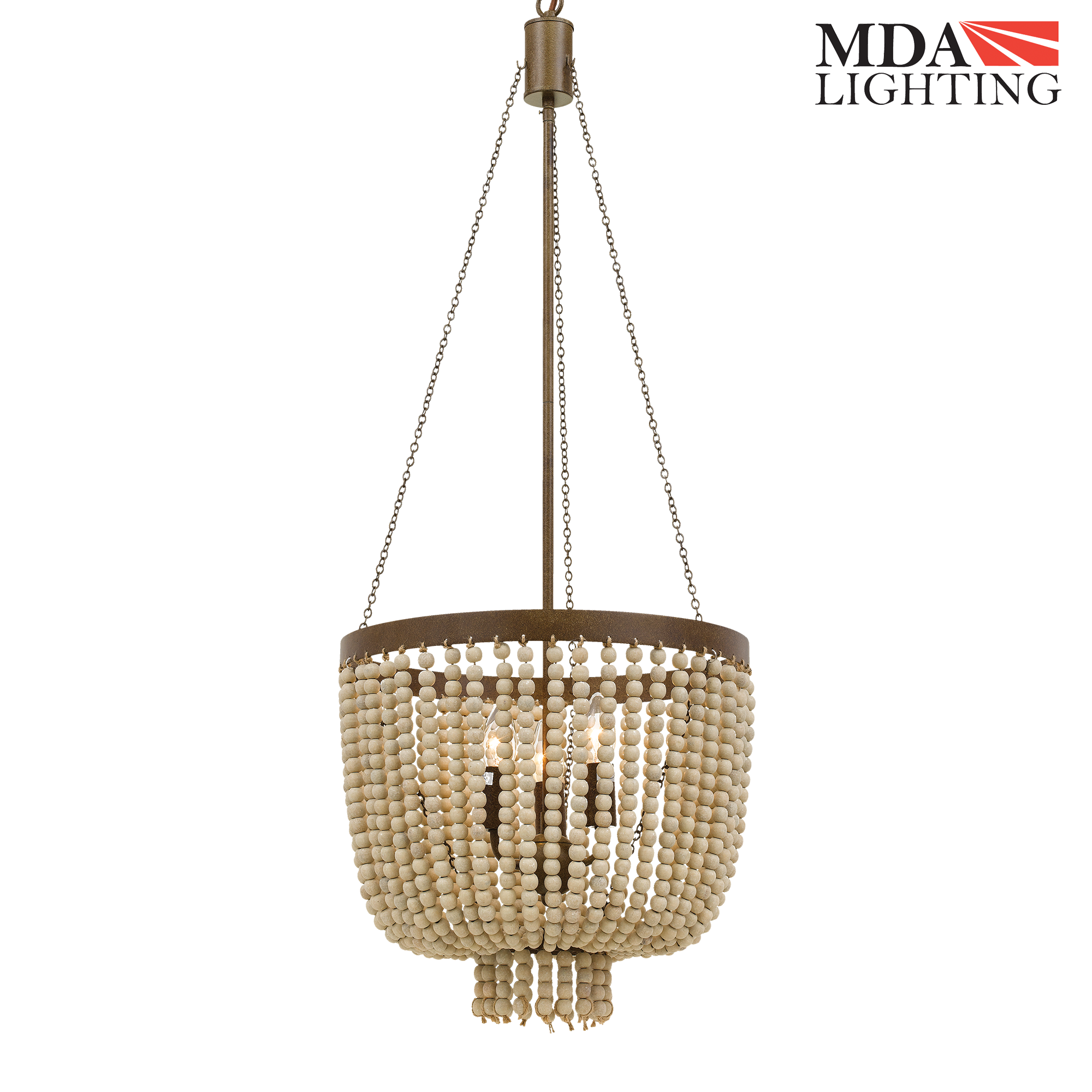 Maddisson 3 Light Pendant Bronze & Natural - MDAMAD3BZNAT
