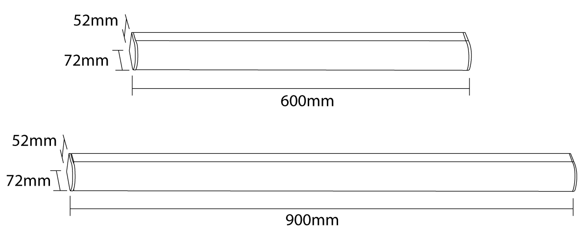 Marylin 900mm LED Vanity Light 18W 3000K - SI A/MARYLIN/90/18W