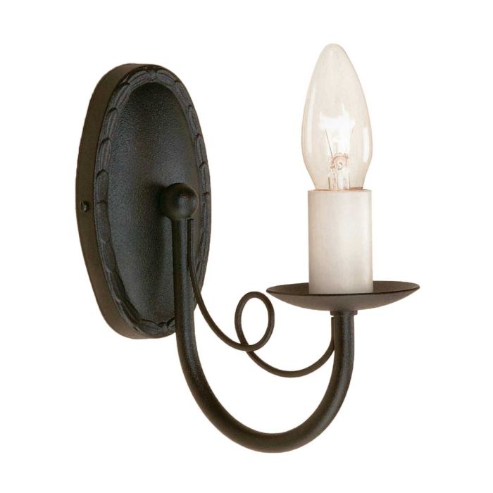 Minster 1 Light Wall Light Black - MN1-BLACK
