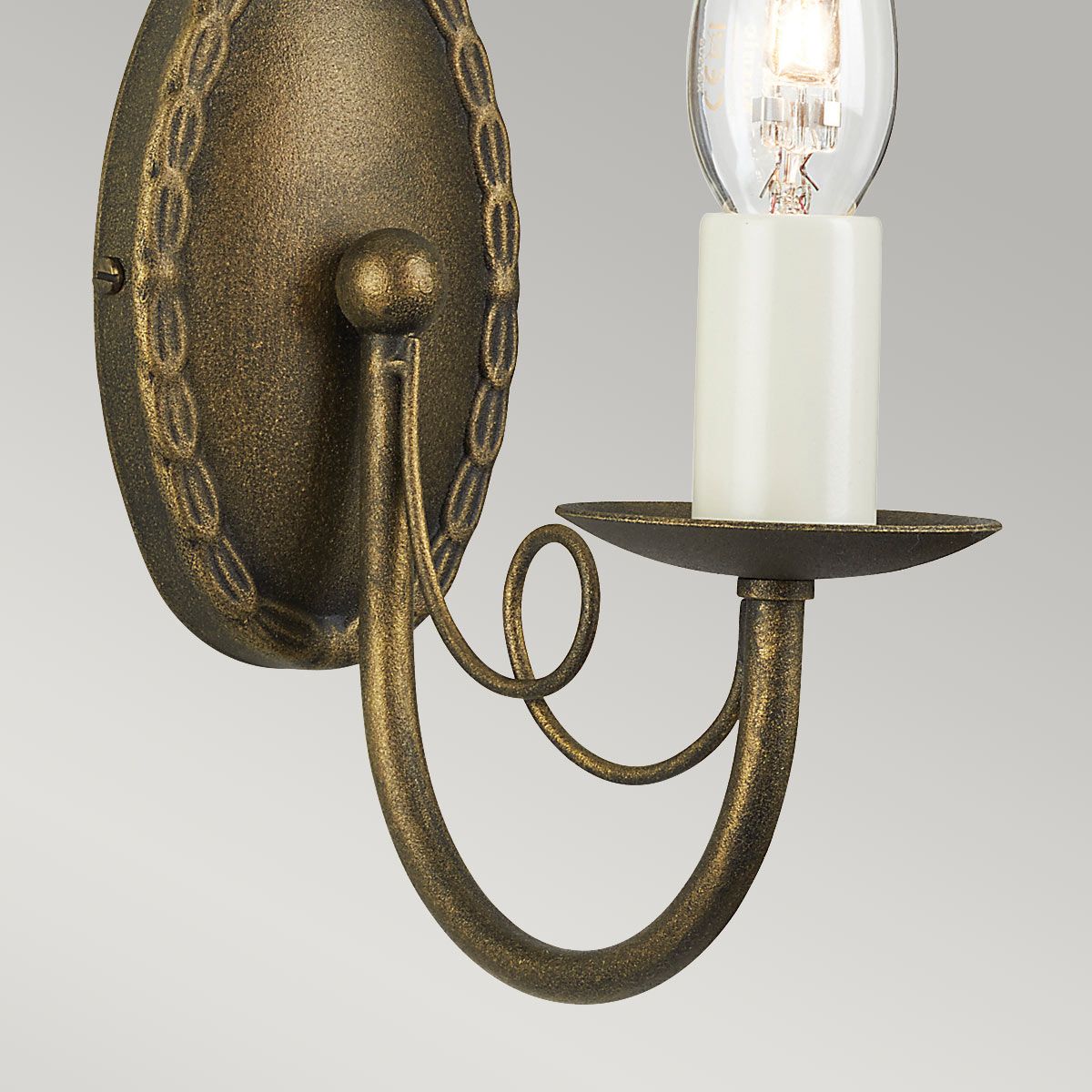 Minster 1 Light Wall Light Black & Gold Patina - MN1-BLK-GOLD