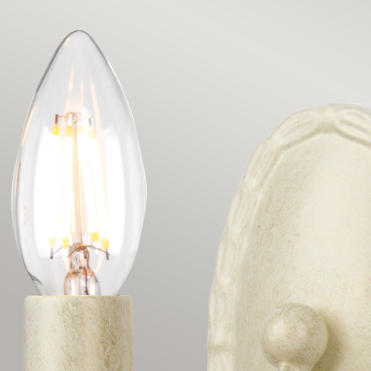 Minster Wall Light Ivory & Gold Patina - MN1-IV-GOLD