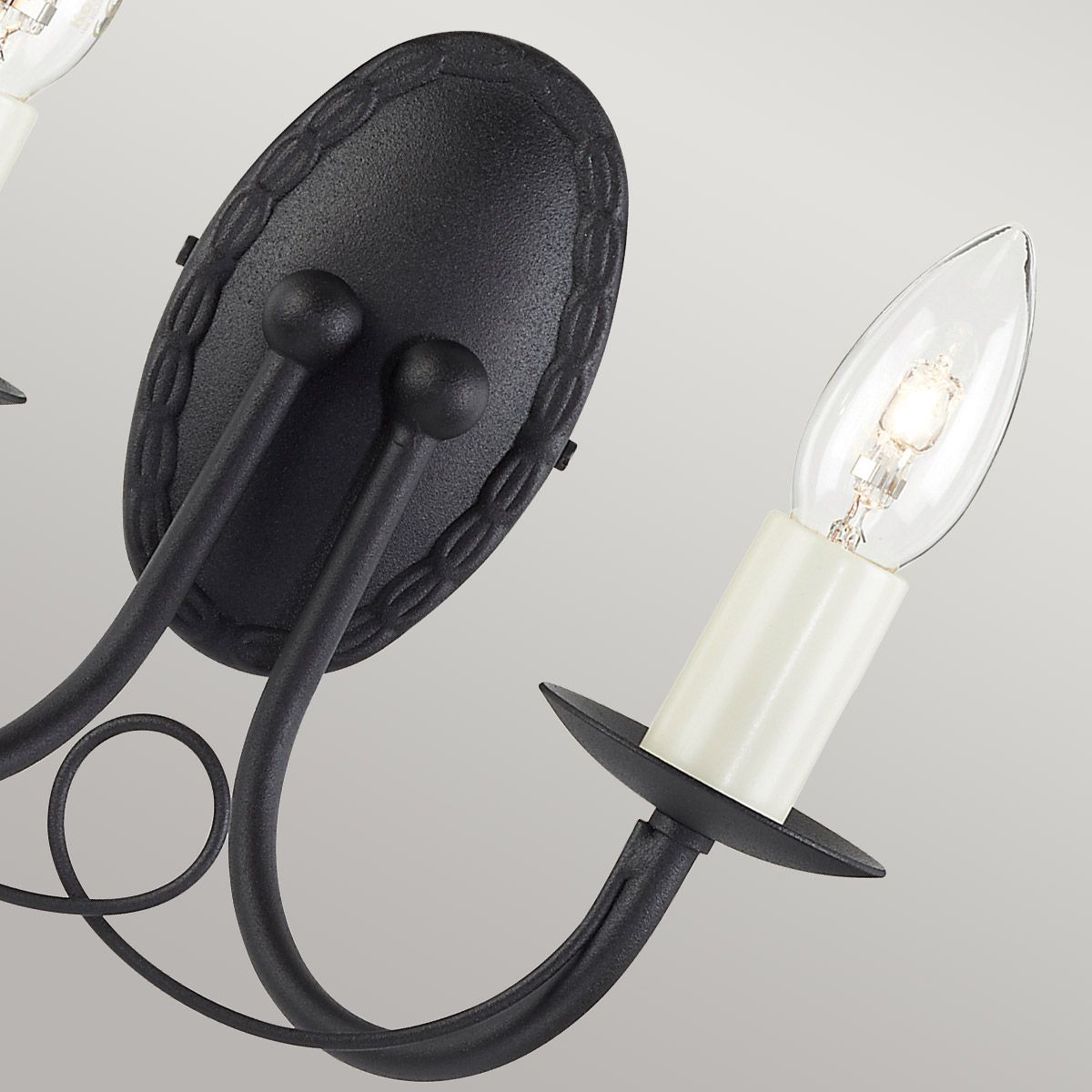 Minster 2 Light Wall Light Black - MN2-BLACK