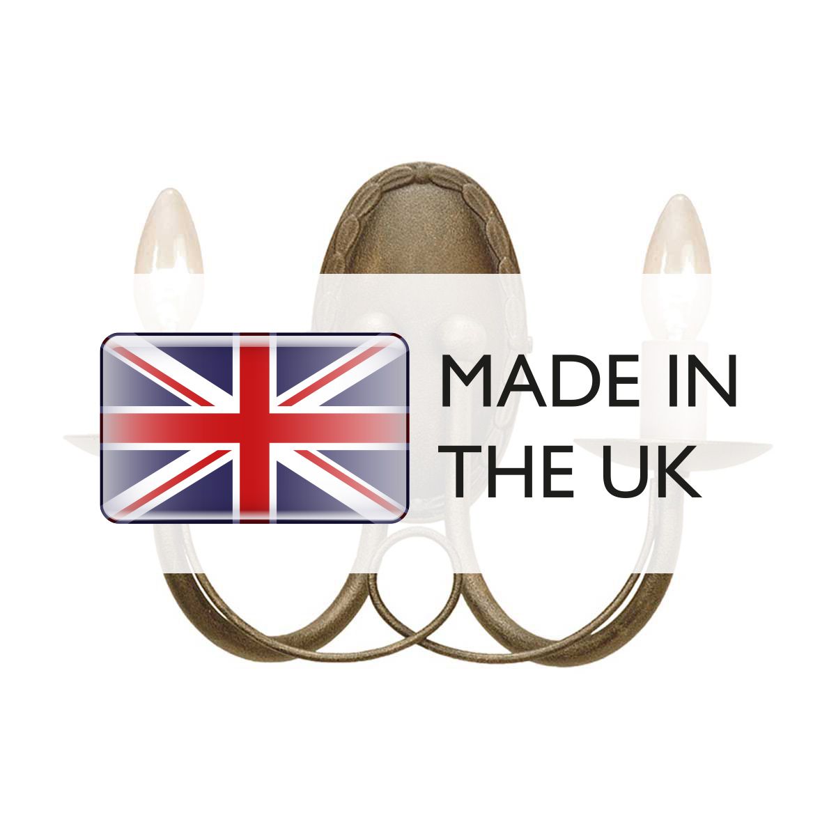 Minster 2 Light Wall Light Black & Gold Patina - MN2-BLK-GOLD