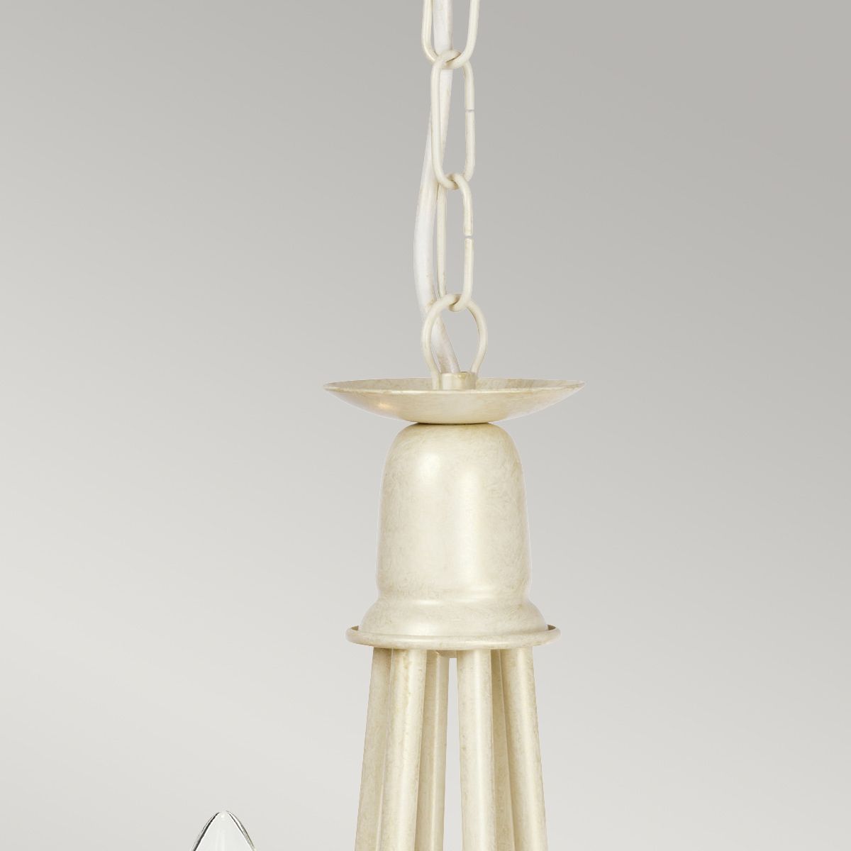 Minster 6 Light Chandelier Ivory & Gold Patina - MN6-IV-GOLD