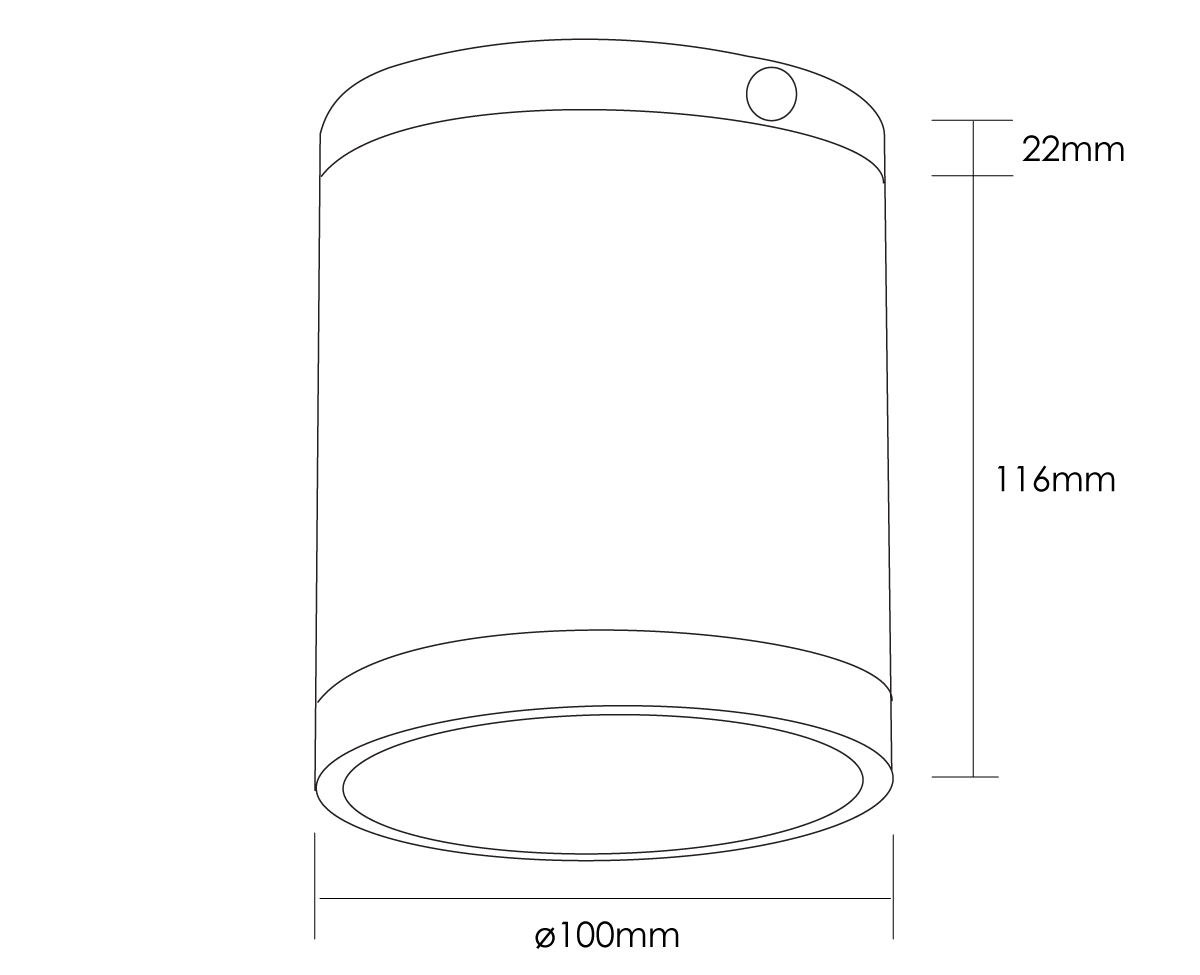 Moby 35° LED Outdoor Ceiling Light 12W 3000K Anthracite - SI PL/MOBY/12W/35D/ANT