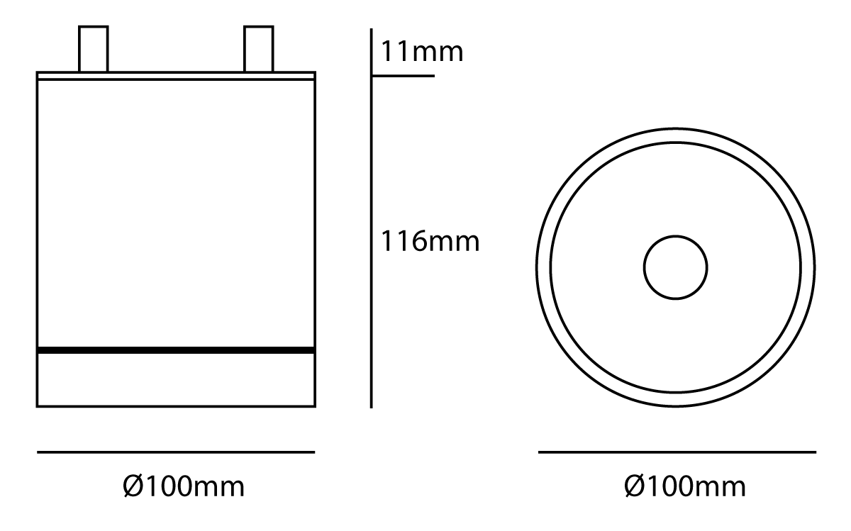 Moby 35° LED Outdoor Ceiling Light 9W 3000K White - SI PL/MOB/9W/35D/WH