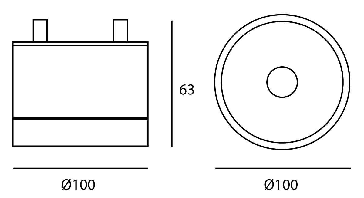 Moby Short Ceiling Light 8W 3000K White  - SI PL/MOBY/GX53/LED/WHITE