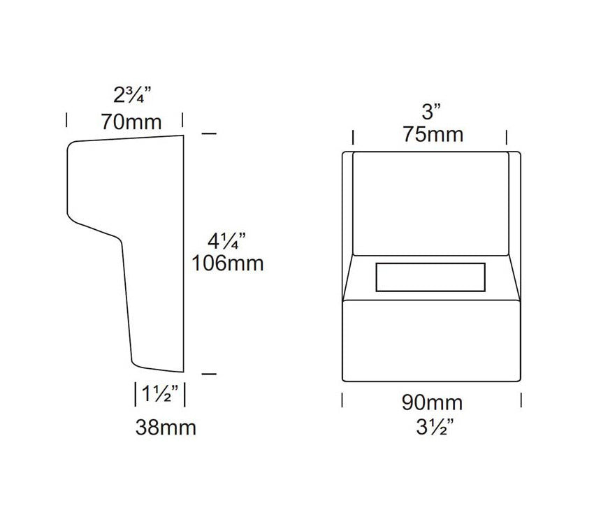 Mouse Square Wall Light Solid Bronze - MOUSESQ/SBZ