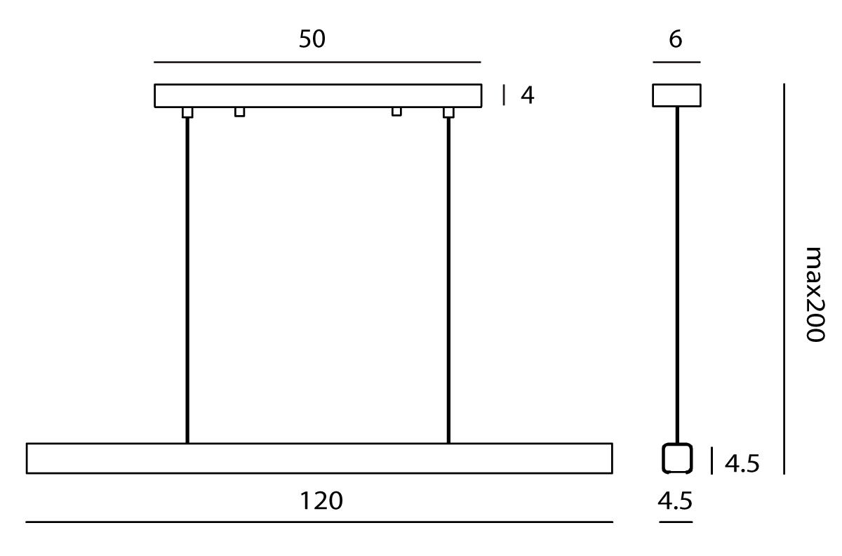 Mumu 120mm LED Island Pendant Light 32W 3000K Black - SE S/MUMU/120/BK