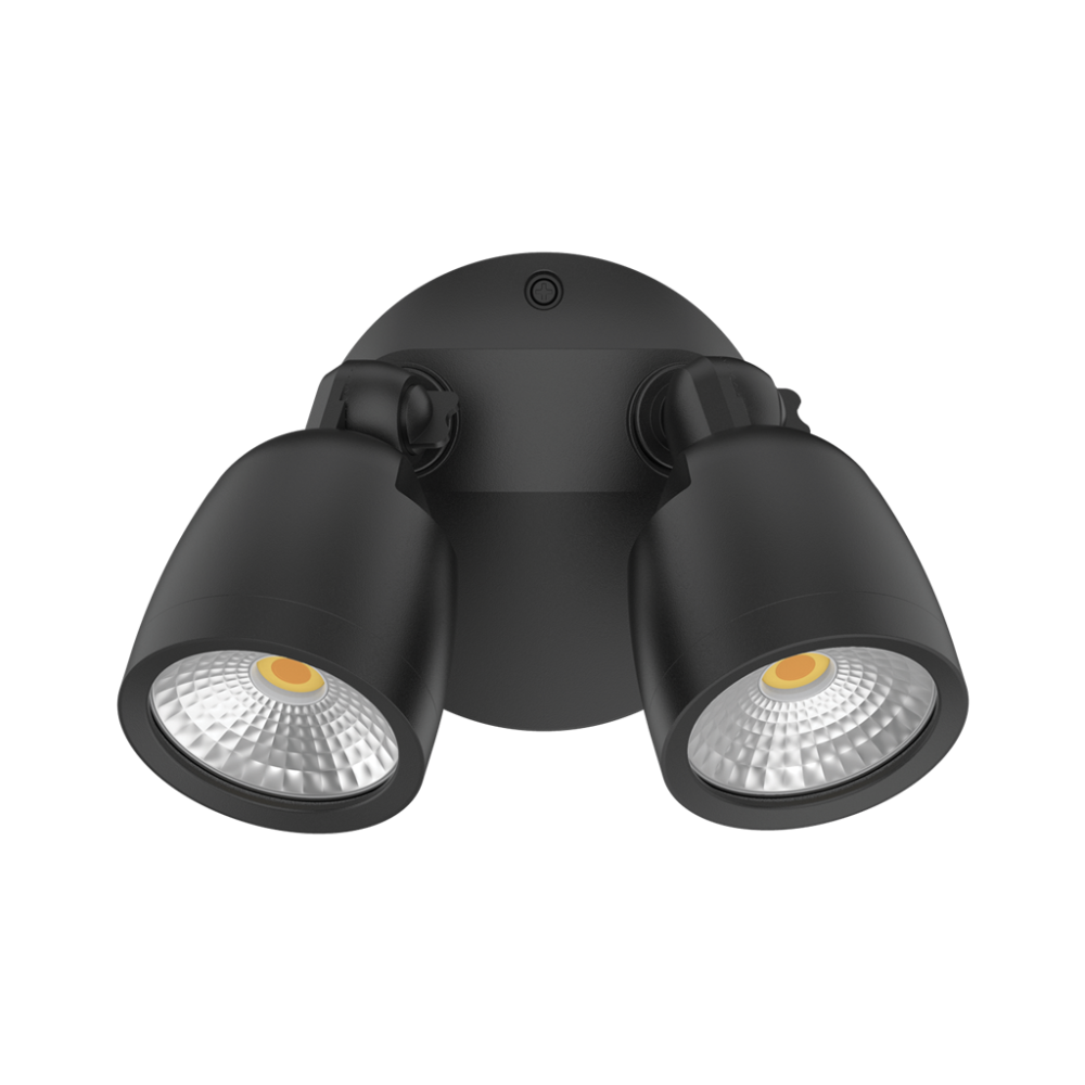 Buy Exterior Spotlights Australia MURO Exterior 2 Spotlights 20W Black 3CCT - 25074