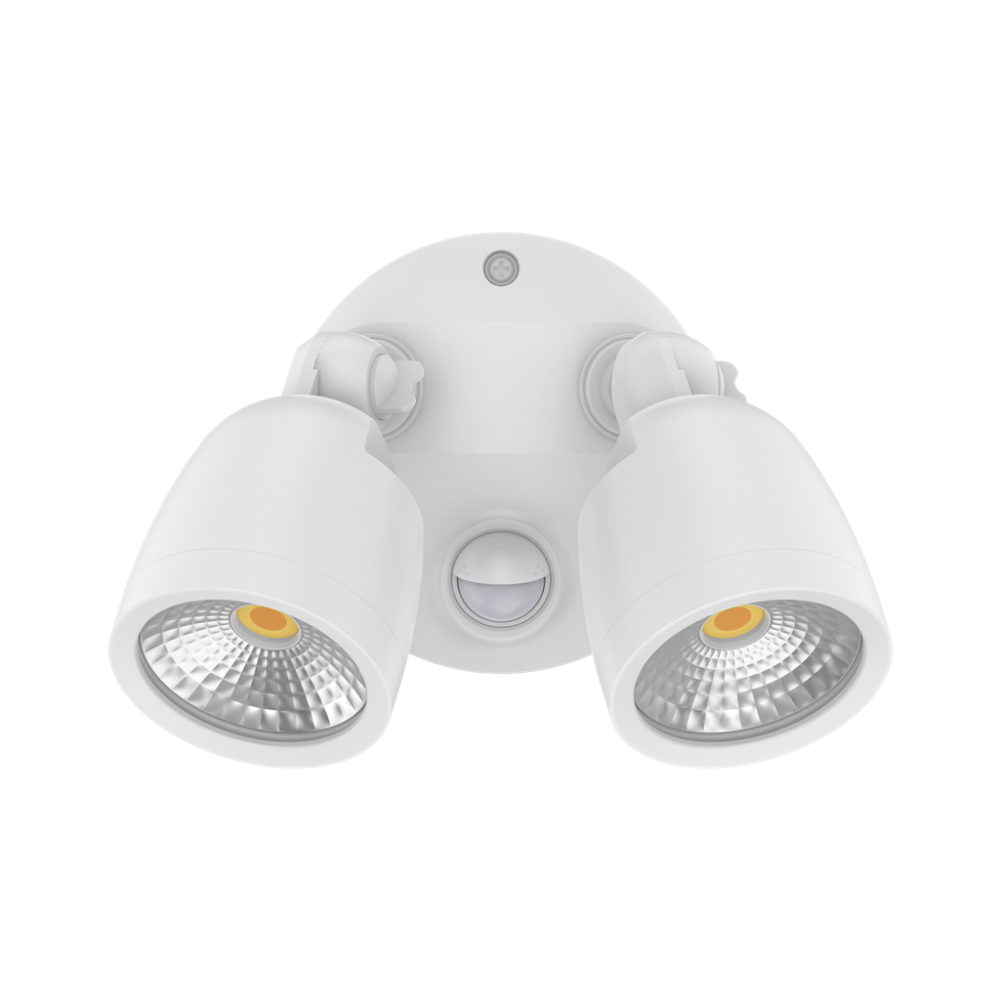 Buy Security Wall Lights Australia MURO LED 2 Spotlights With Sensor 20W White 3CCT - 25077