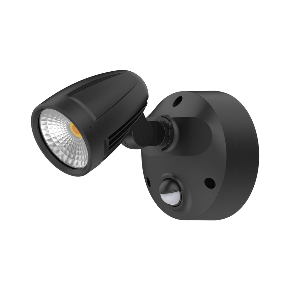 Buy Security Wall Lights Australia MURO LED Spotlight With Sensor 16W Black 3CCT - 25082