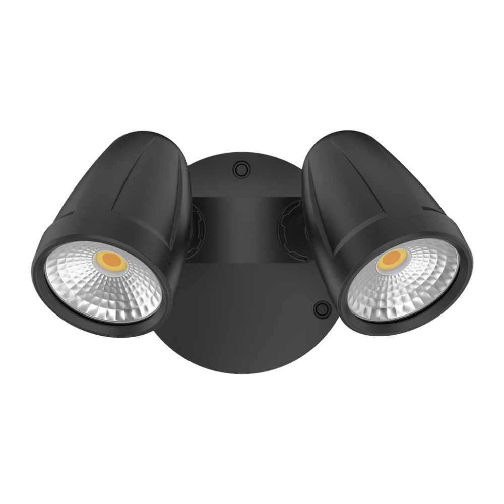 Buy Exterior Spotlights Australia MURO Exterior 2 Spotlights 32W Black 3CCT - 25084