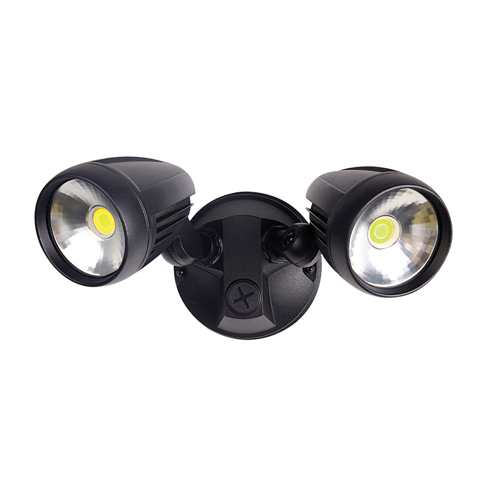 Muro Exterior Spot 2 lights 30W Black Aluminium 3CCT - 25059