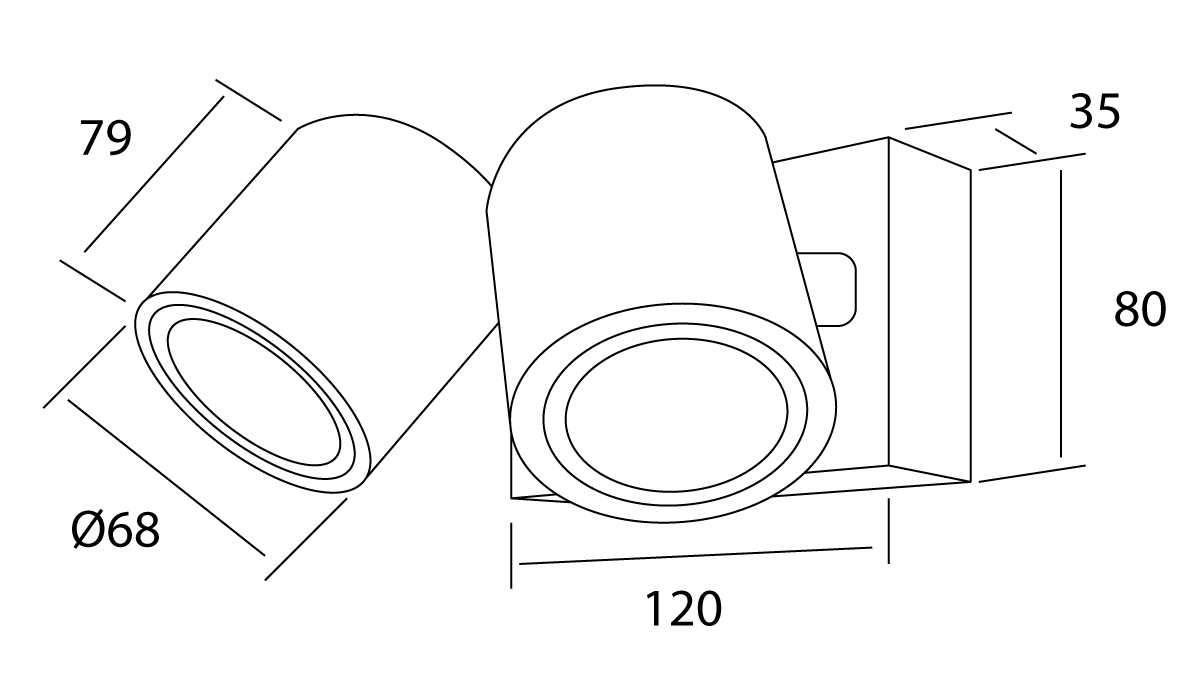 Myra LED Double Spot Light 8W 3000K Anthracite - SI A/MYRA/2/8W/ANT
