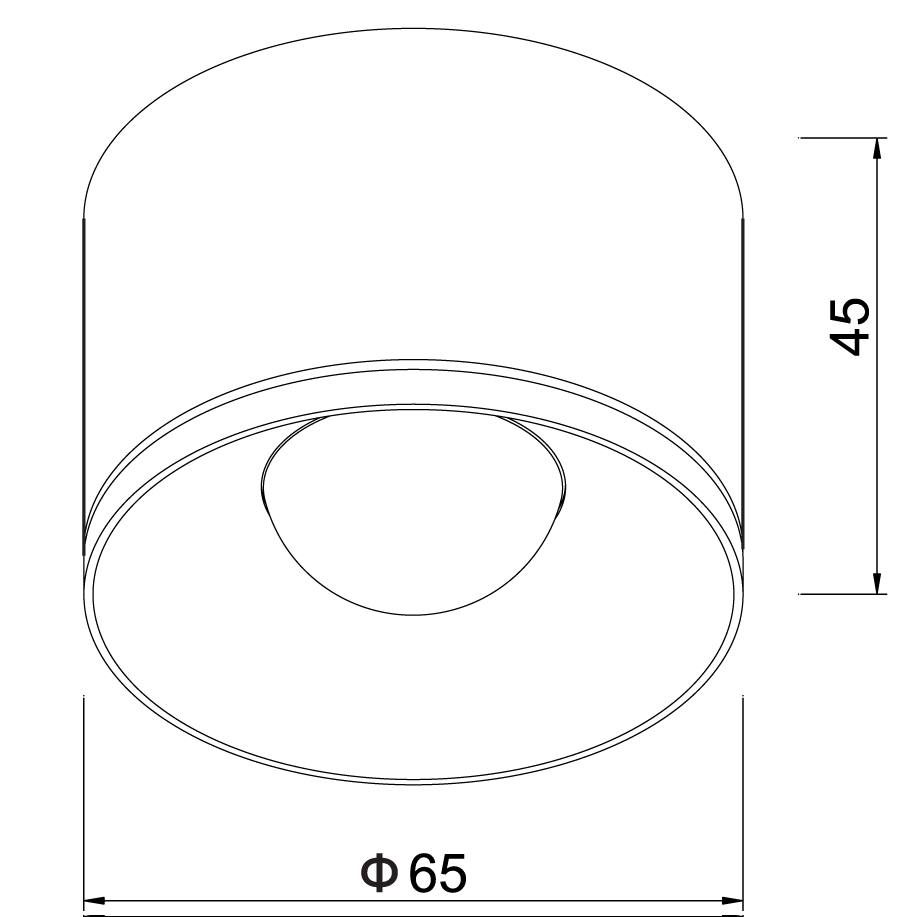 Nelly LED Flush Mount Light 8W 3000K Black - SI NELLY/8W/45D/3K/BLACK