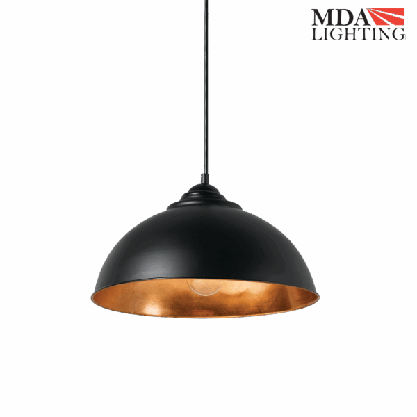 Newport Medium Pendant Light Black & Copper - MDANEW1MBKCP