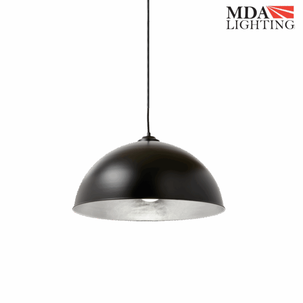 Newport Small Pendant Light Black & Silver - MDANEW1SBKSL